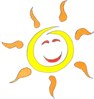 Smiling Sun Summer Clipart PNG image