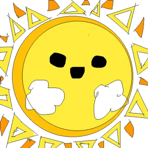 Smiling Sunand Triangles Pattern