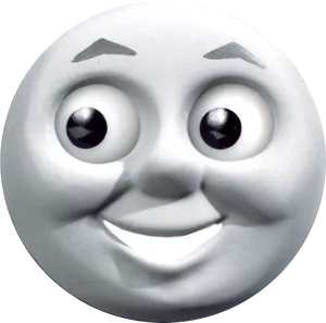 Smiling Train Face Gray Scale PNG image