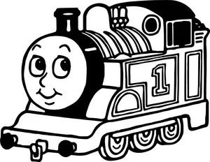 Smiling Train Number One PNG image