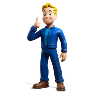 Smiling Vault Boy Clipart PNG Erx48