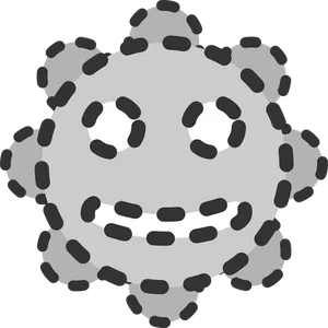 Smiling Virus Cartoon Graphic PNG image