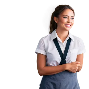 Smiling Waitress Png 06272024 PNG image