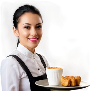 Smiling Waitress Png 06272024 PNG image