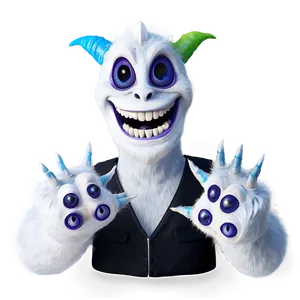 Smiling White Monster Avatar Png 06212024 PNG image