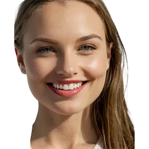 Smiling Woman Face PNG Ekw32