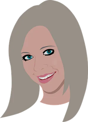 Smiling Woman Vector Portrait