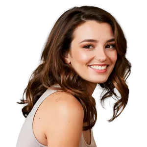 Smiling Woman With Brown Hair Png 32 PNG image