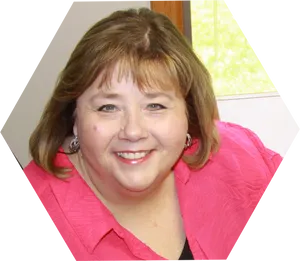 Smiling Womanin Pink Blouse PNG