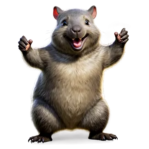 Smiling Wombat PNG 51