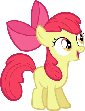 Smiling Yellow Pony Vector PNG image