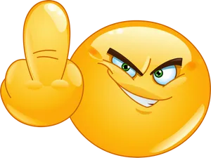 Smirking_ Emoji_ Giving_ Middle_ Finger PNG image