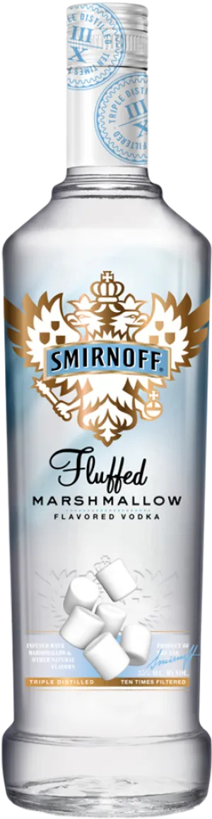 Smirnoff Fluffed Marshmallow Vodka Bottle PNG image