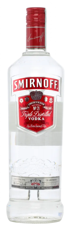 Smirnoff No21 Triple Distilled Vodka Bottle PNG image