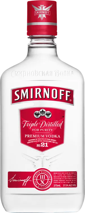 Smirnoff Premium Vodka Bottle PNG image