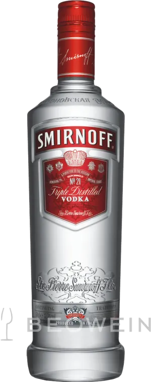 Smirnoff Triple Distilled Vodka Bottle PNG image