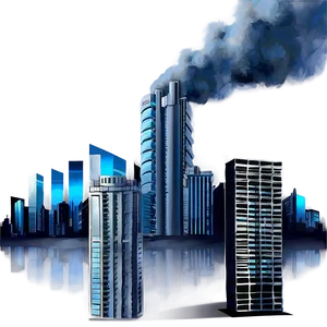 Smog Over Buildings Png 96 PNG image