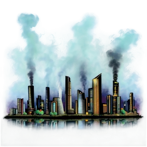 Smoggy City Outskirts PNG Ttd PNG