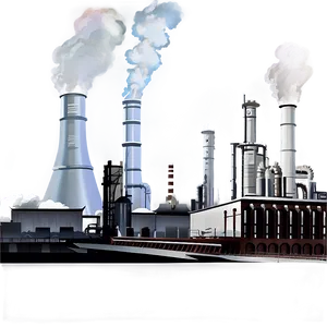 Smoggy Industrial Area PNG 06132024 PNG