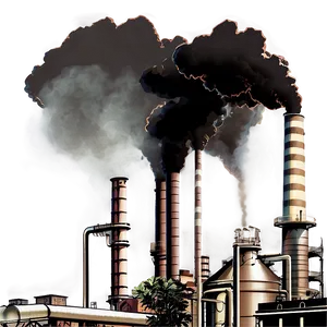 Smoggy Industrial Area PNG Qba33 PNG