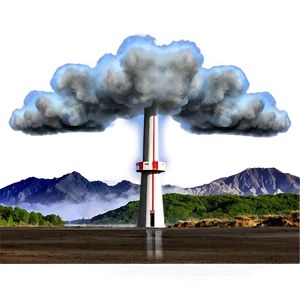Smoggy Landscape View PNG Puy PNG