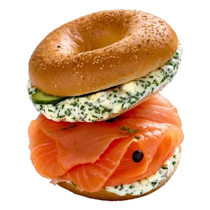 Smoked Salmon Bagel PNG Dcb