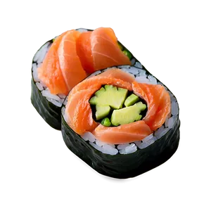 Smoked Salmon Sushi Roll PNG 06282024 PNG