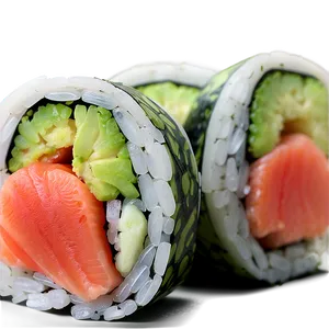 Smoked Salmon Sushi Roll PNG Dtv77 PNG