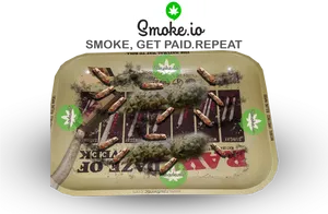 Smokeio Cannabis Platform Promotion PNG image