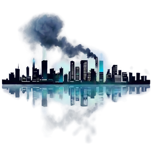 Smokey City Skyline Png 06262024 PNG image