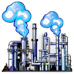 Smokey Industrial Factory Png Kbk90 PNG image