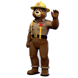 Smokey The Bear Firefighting Hero PNG Tor