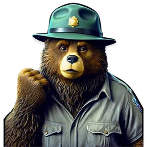 Smokey The Bear Graphic PNG Stg44