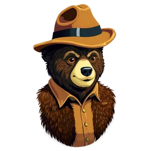 Smokey The Bear Illustration Png Elv56 PNG image