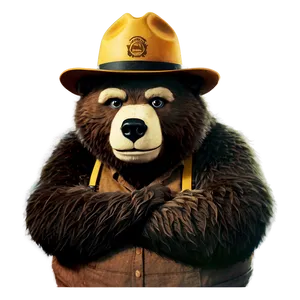 Smokey The Bear Protective Message PNG 8