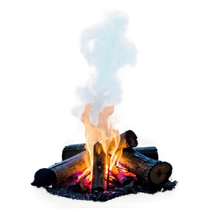 Smoking Campfire Night PNG 05232024