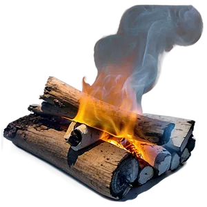 Smoking Campfire Night PNG Wso PNG