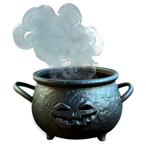 Smoking Cauldron Halloween PNG 05232024
