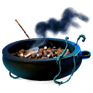 Smoking Cauldron Halloween PNG 34