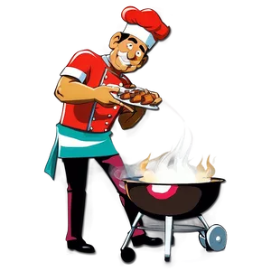 Smoking Chef With Bbq PNG 82 PNG