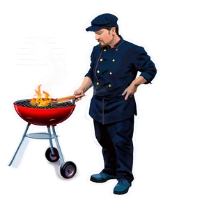Smoking Chef With Bbq PNG Pkw PNG