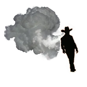 Smoking Cowboy Silhouette PNG Oxt