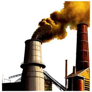 Smoking Factory Chimneys PNG Fvs16