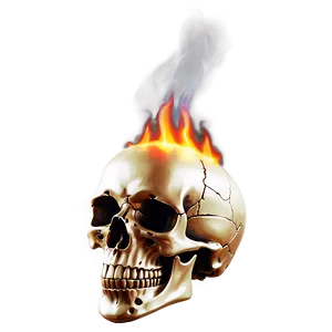 Smoking Flaming Skull PNG Ywb95 PNG