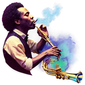Smoking Jazz Musician PNG 2