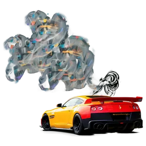 Smoking Race Car Exhaust PNG 05232024 PNG