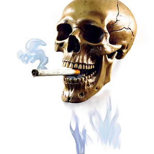 Smoking Skull Danger PNG 77 PNG