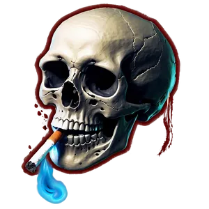 Smoking Skull Danger PNG Cbb55 PNG