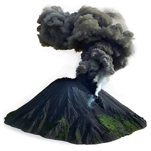 Smoking Volcano Eruption PNG Ewo57