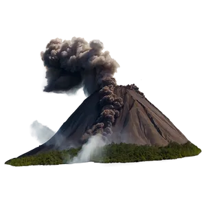 Smoking Volcano Eruption PNG Vgd82